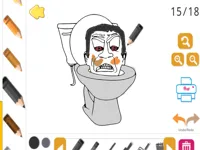 Skibidi  Coloring image